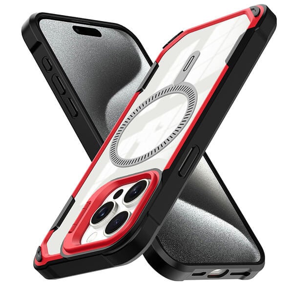 Anti-drop stand transparent magnetic phone case