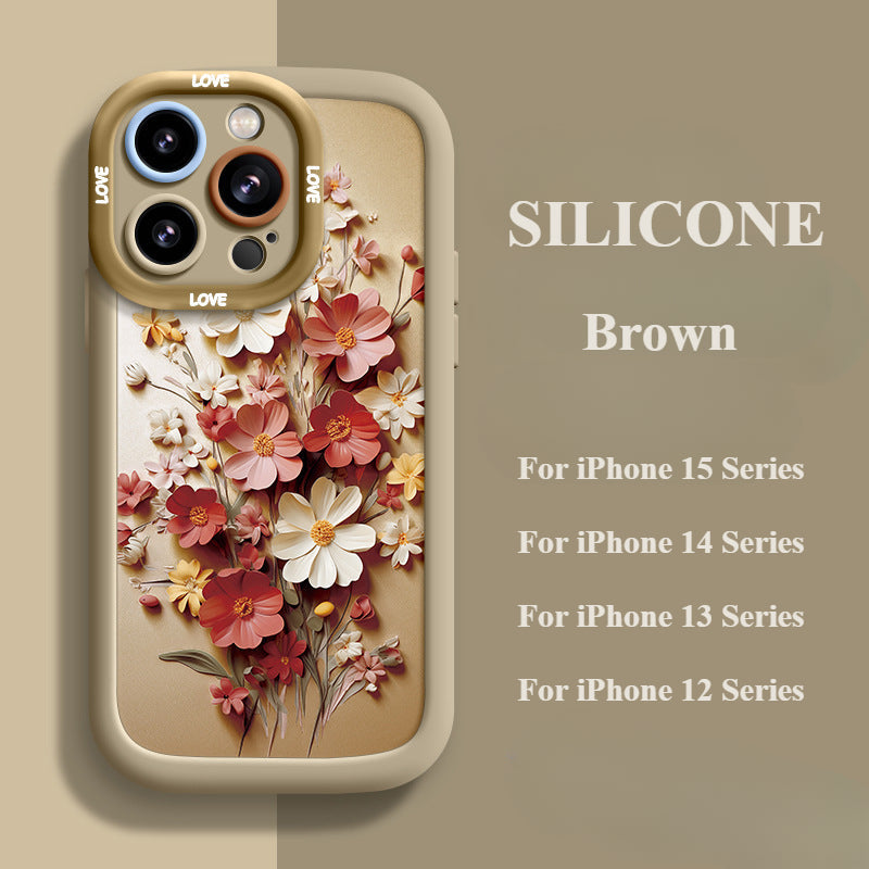 Flower Silicone Phone Case For iPhone