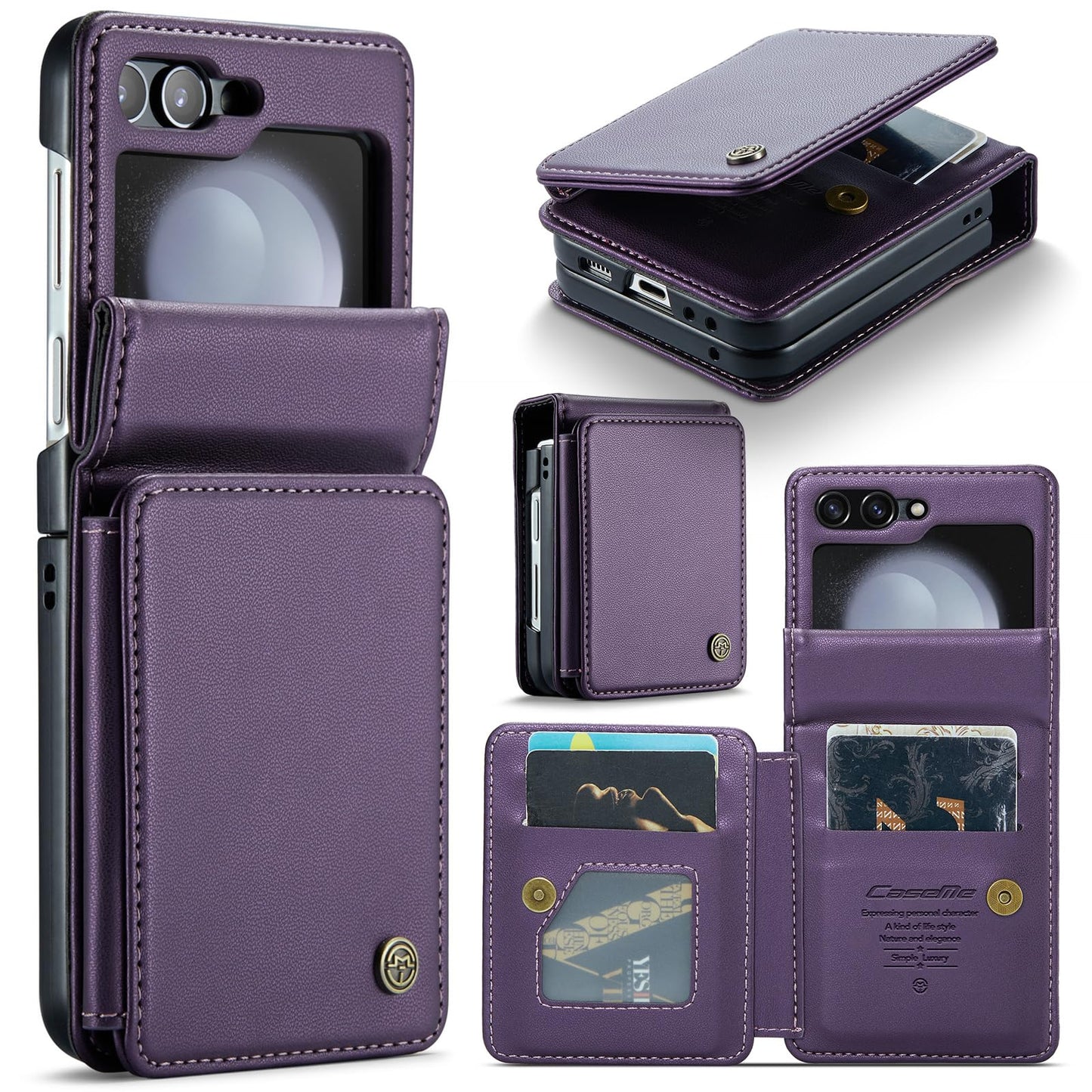 Suitable for Samsung Z  Series Mobile Phone Case All-inclusive Card Holder Shell