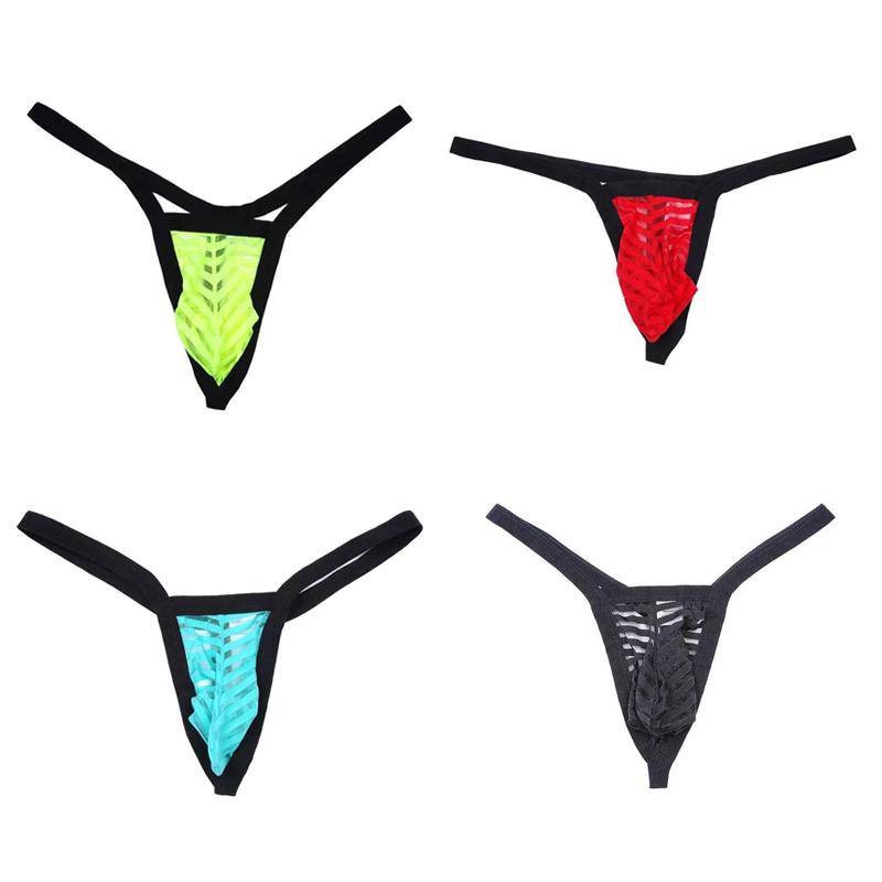 Men's See-Through Thong G-String Underwear, Men's Hot T-back Thong G-String Undie, No Visible Lines.