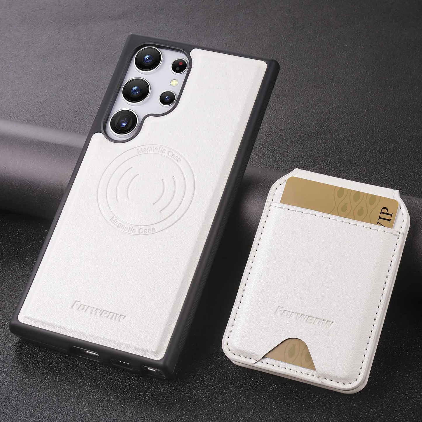 Business Card Holder Car Magnetic Phone Case For Samsung