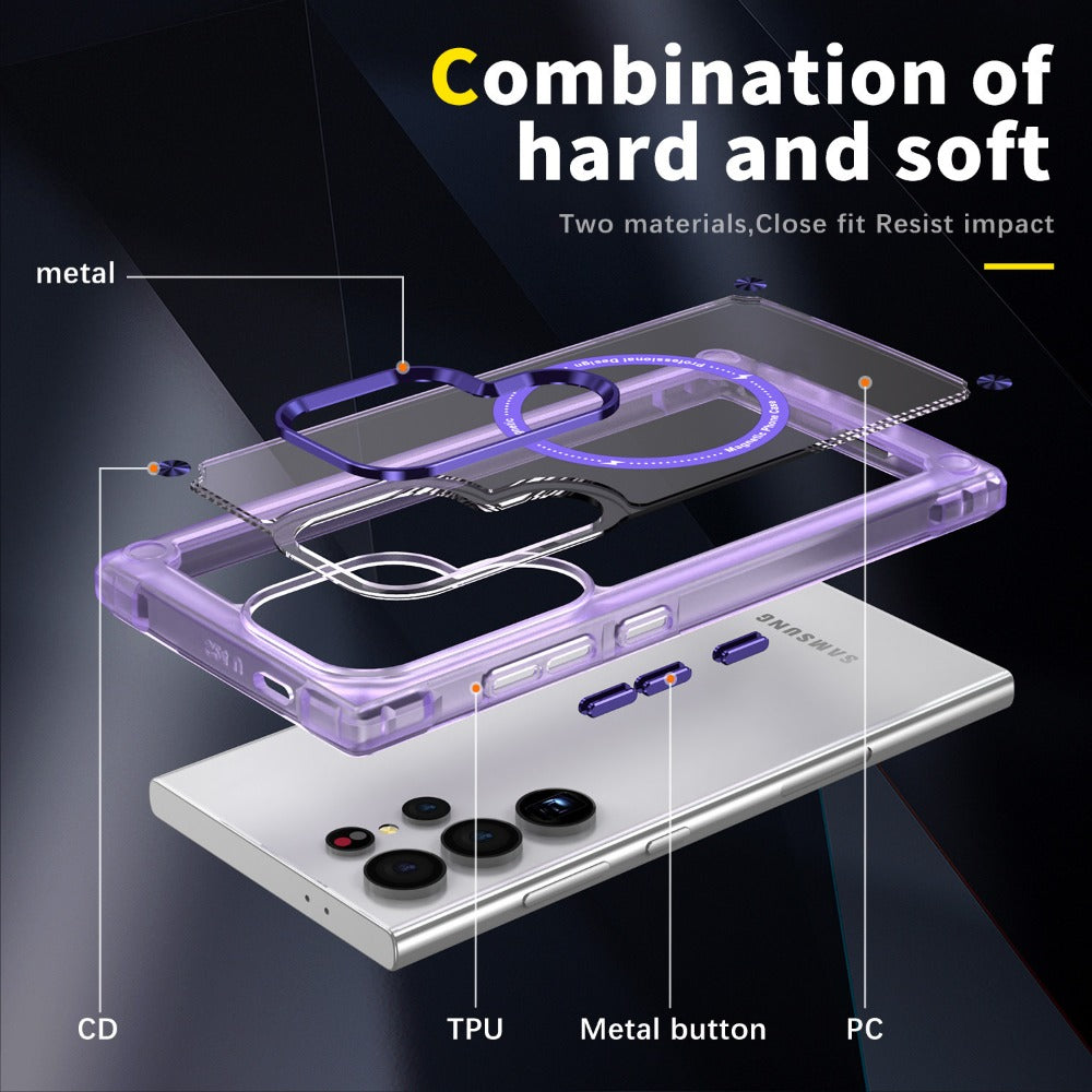 Translucent Hybrid Armor Shockproof Case For Samsung