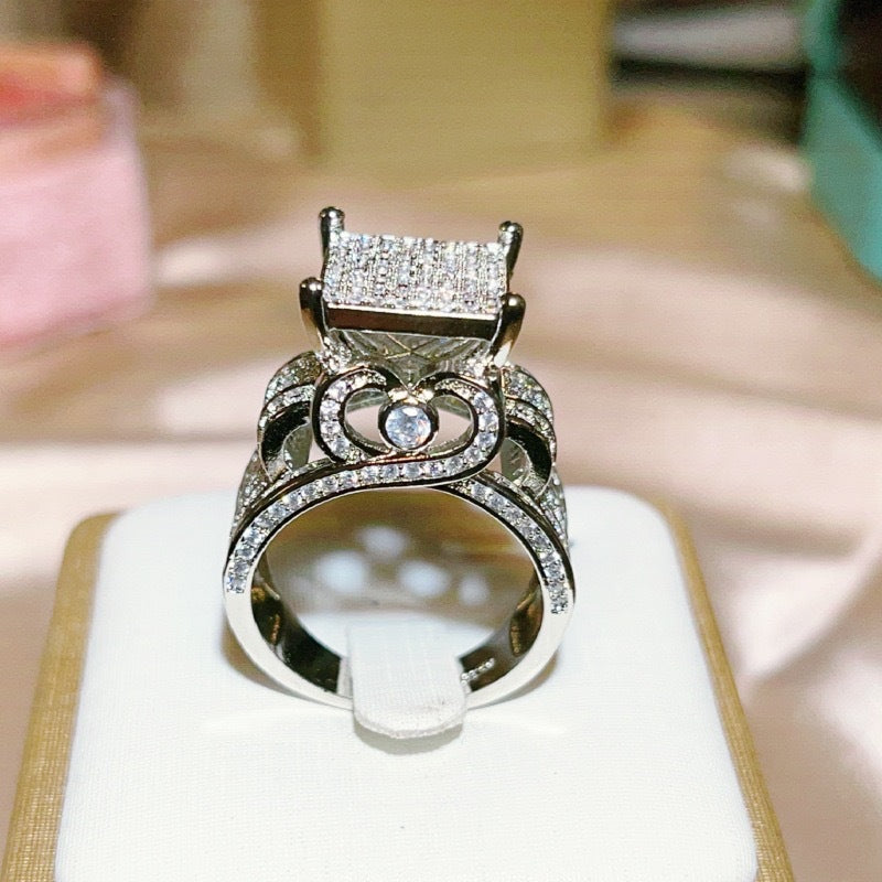 Vintage Micropaved Zirconia Love Ring