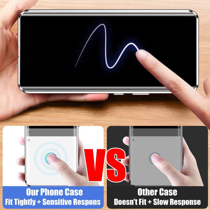 Magnetic Tempered Glass Double Sided Phone Case