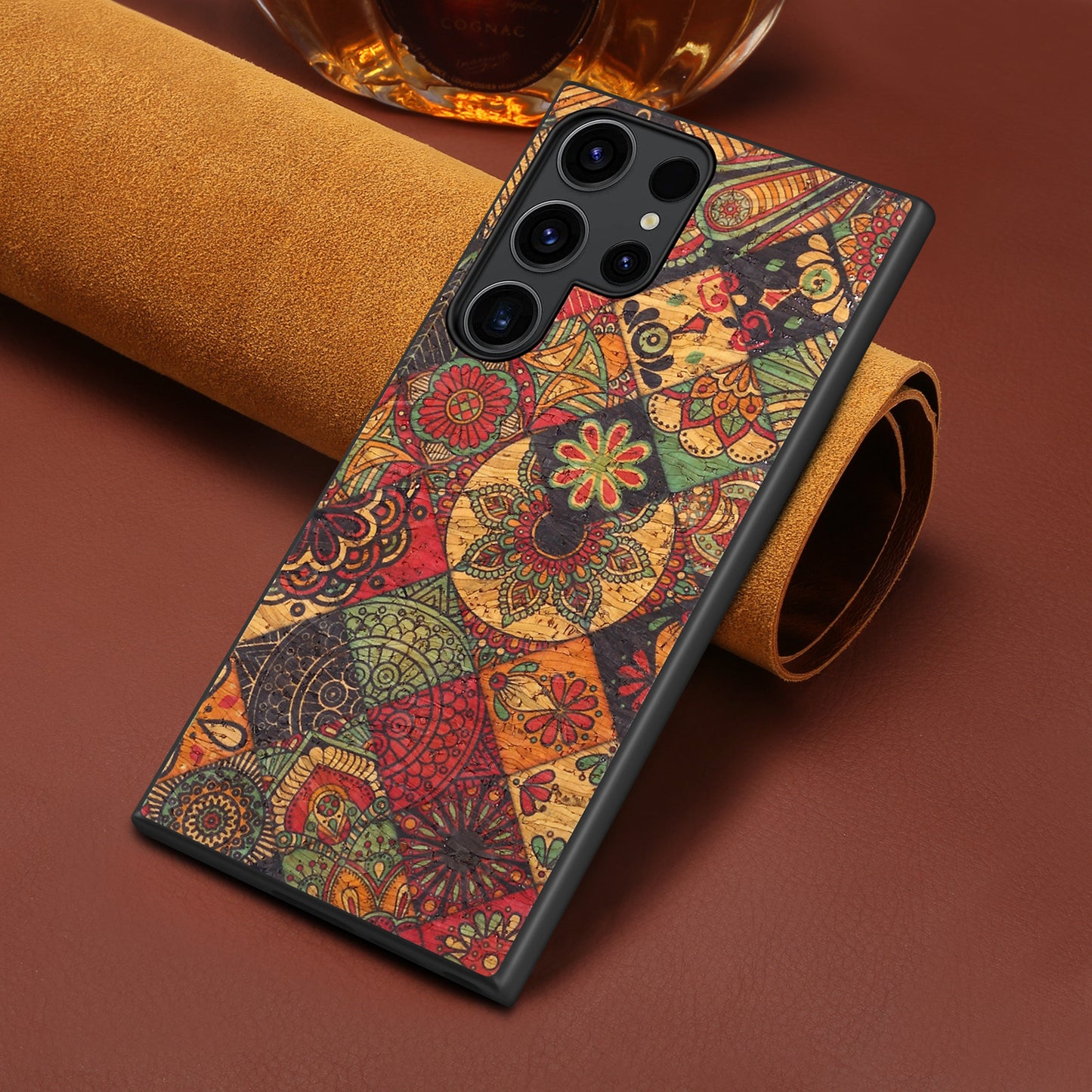 Retro Ethnic Style Floral Leather Phone Case For Samsung