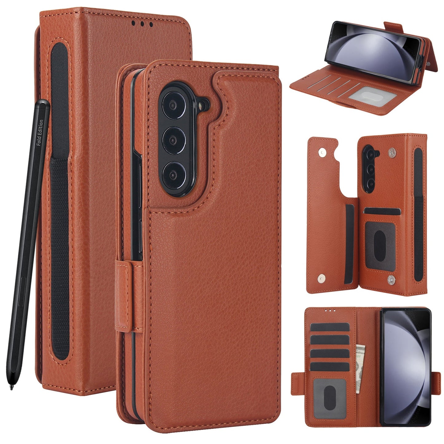 Suitable for Samsung ZFold3/4/5 Multifunctional Leather Case