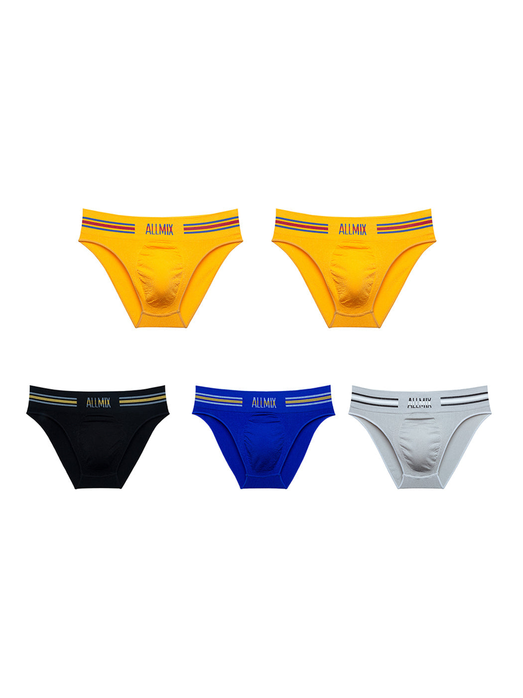 5 Pack Men's Seamless Bulge Pouch Briefs