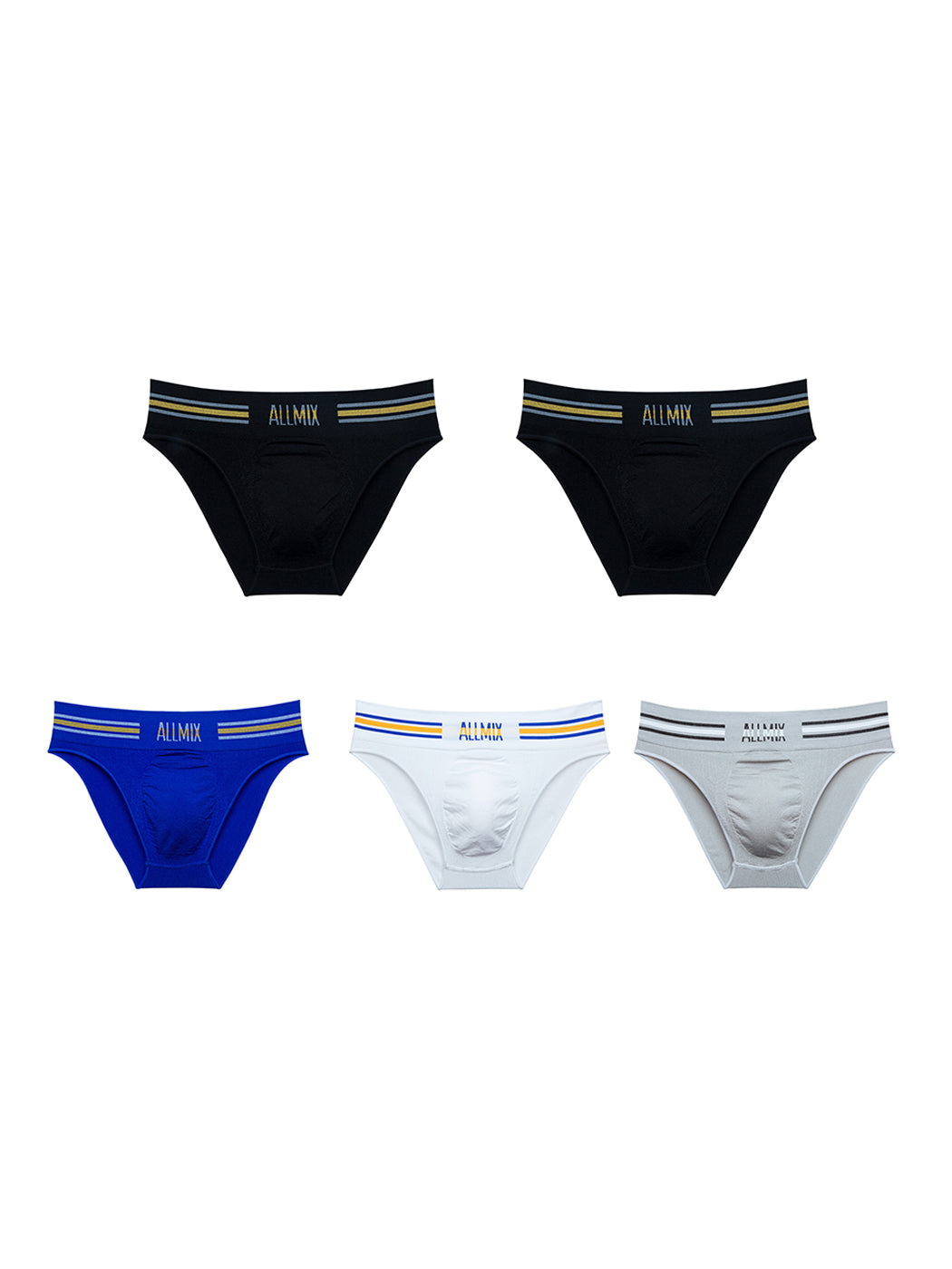 5 Pack Men's Seamless Bulge Pouch Briefs