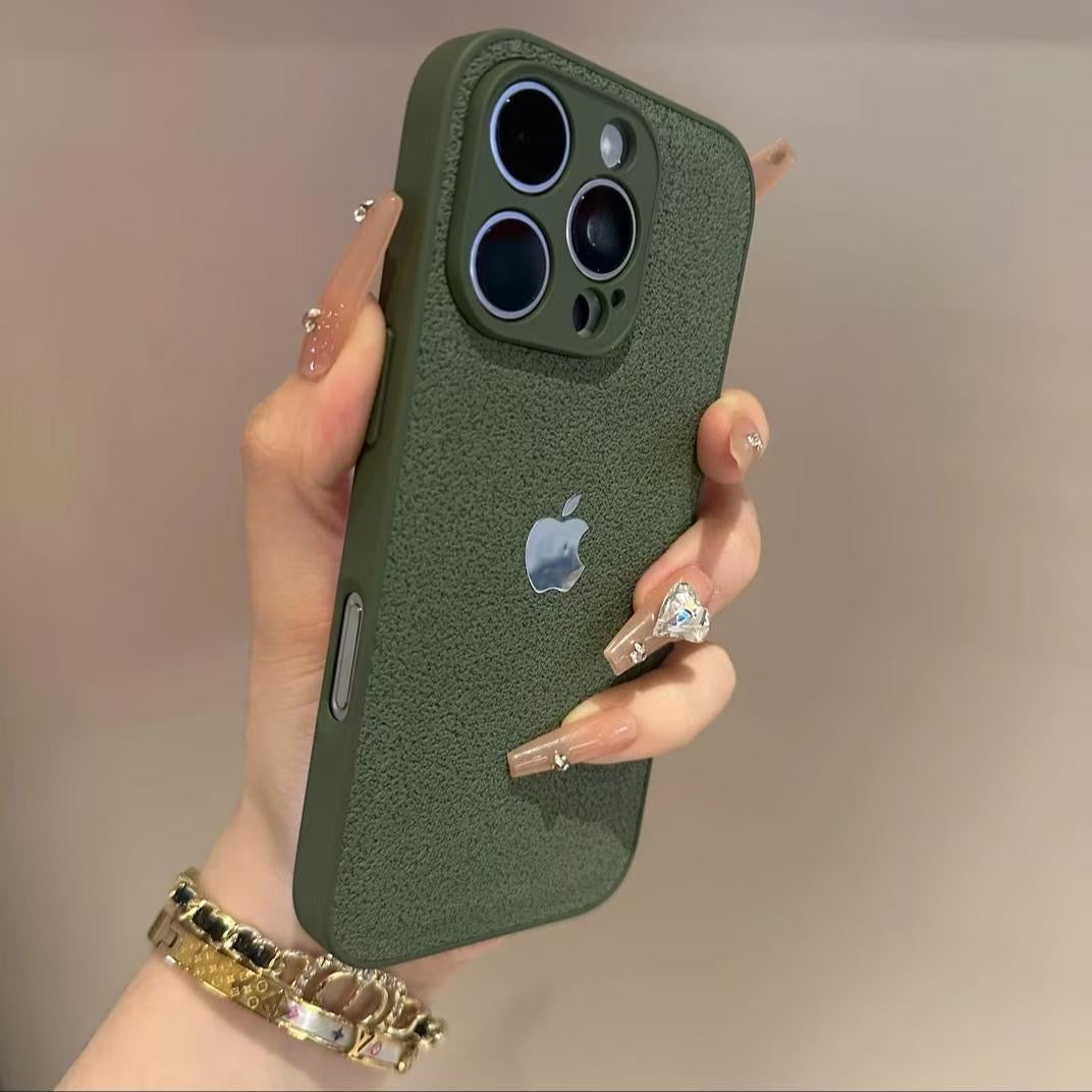 Luxurious Frosted Moon Pit Pattern Phone Case