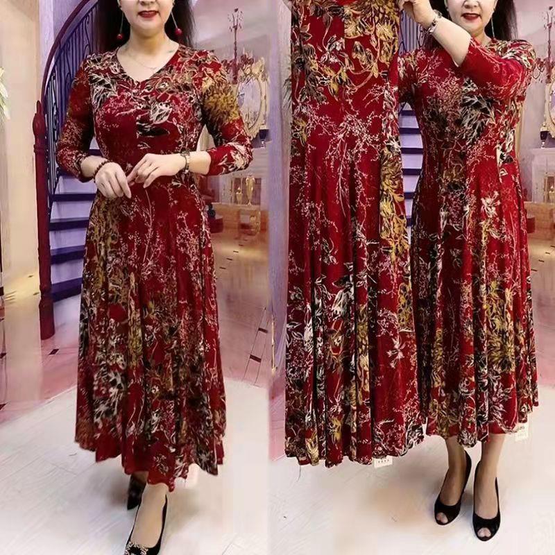 💥Hot Sale 49% Off Elegant Women's Floral V-Neck Dress👗