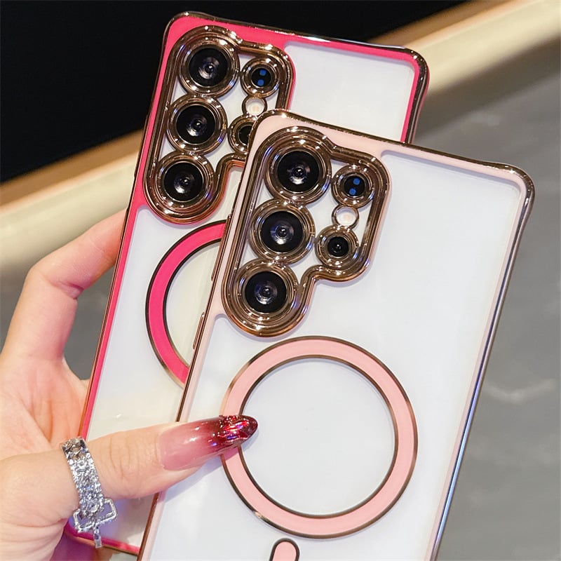 Minimalist Magnetic Shockproof Case for Samsung S24–S25 Series