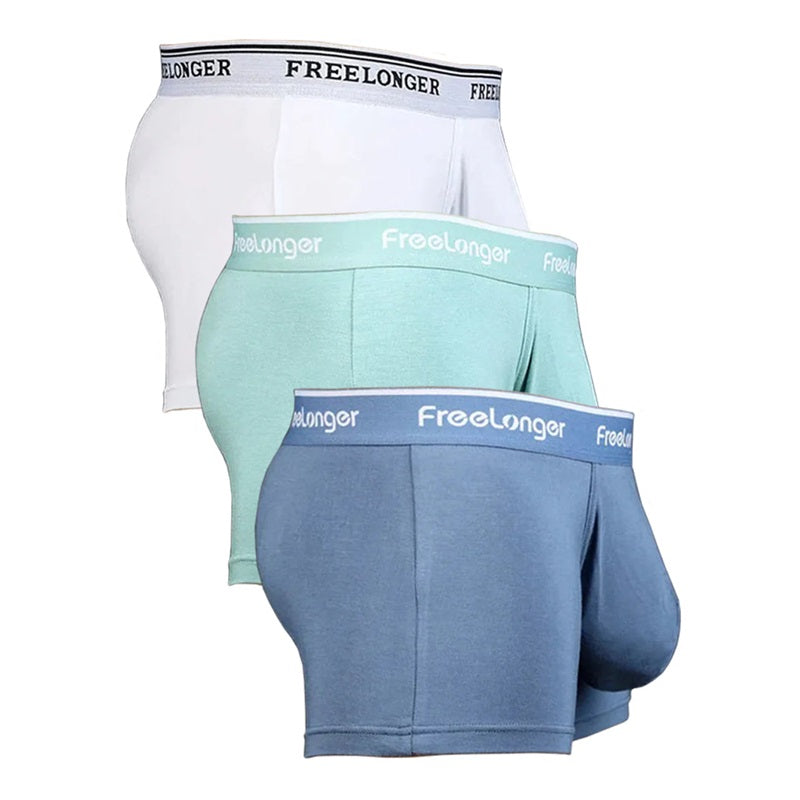 FreeLonger Men's Comfy Separate Big Pouch Boxer Briefs