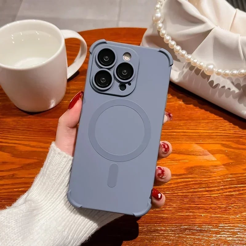 Silicone Shockproof Soft  Wireless Charge  Lens Protection Case