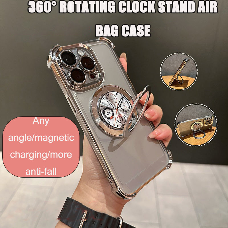 Original magnetic clock pattern rotating ring holder mobile phone case