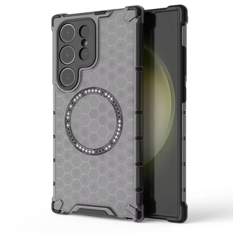 Honeycomb Style Magnetic Ring Phone Case For Samsung