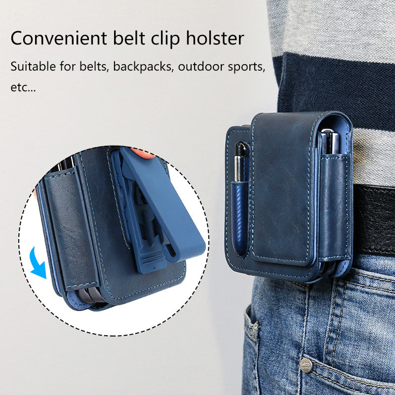 Suitable for Samsung Flip 3/4/5 Folding Screen Mobile Phone Belt Bag with Pen Slot