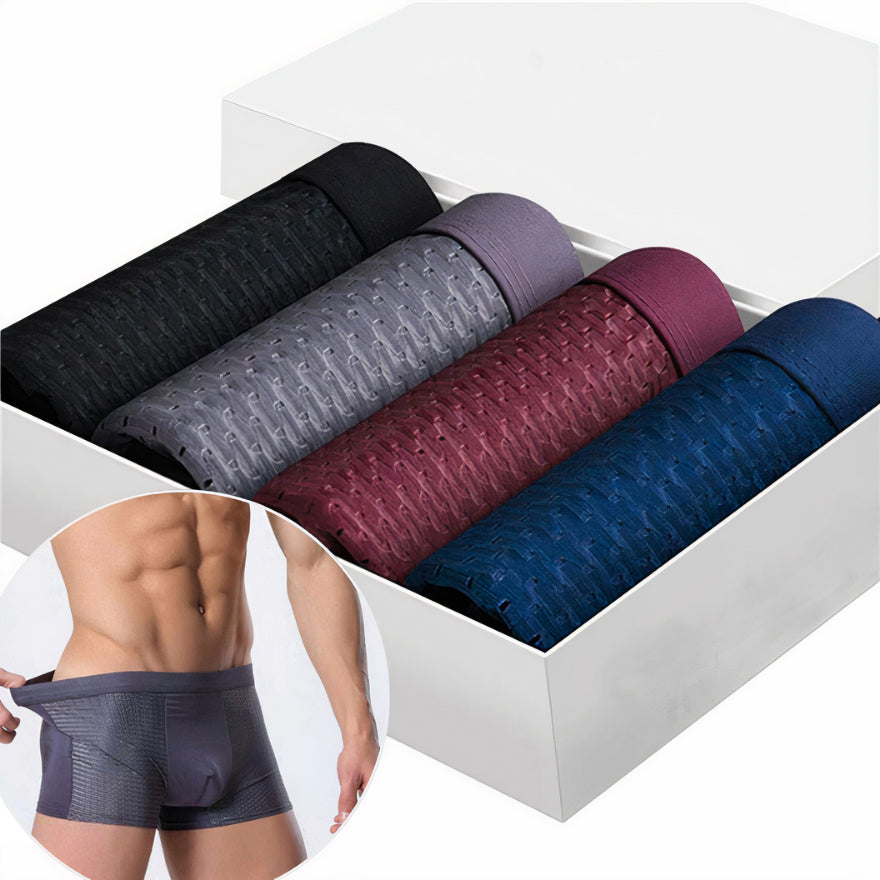 BAMBOO FIBRE BOXER SHORTS (4pcs)