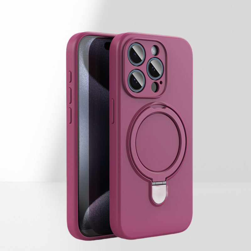 Liquid Silicone Rotating Magnetic Holder Case For iPhone