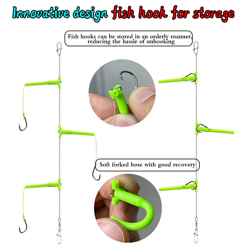 🐟Newest Anti-tangle Tandem Fishing Hooks with Organizer