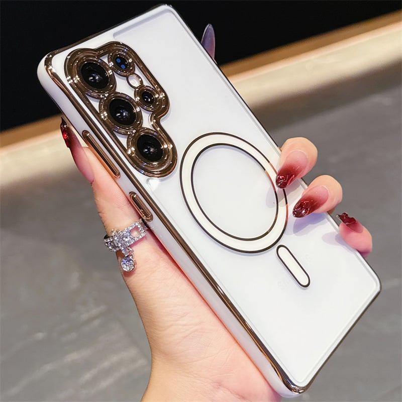 Minimalist Magnetic Shockproof Case for Samsung S24–S25 Series