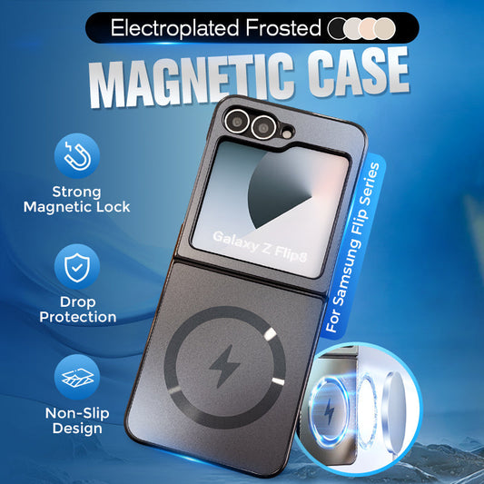 Electroplated Frosted Magnetic Cover for Samsung Galaxy Z Flip Series