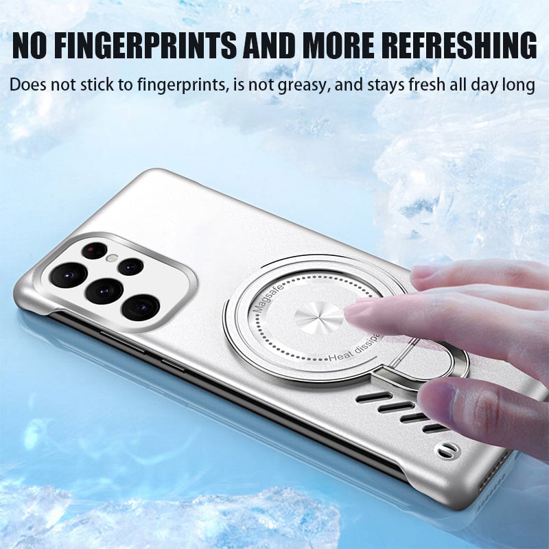 Frameless anti-fall and cooling phone case for Samsung