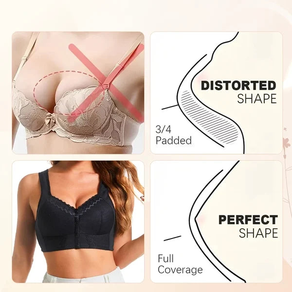 💥2024 New front-opening breathable bra, suitable for the elderly🌹