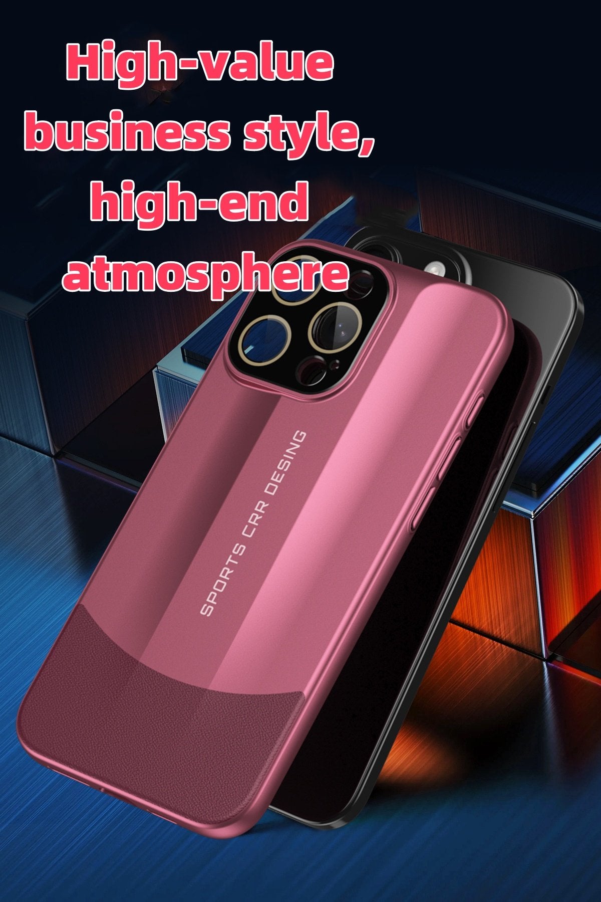 Premium Vegan Leather & Matte Phone Case with Raised Edges, Dustproof Cutouts, and Anti-Fingerprint Design