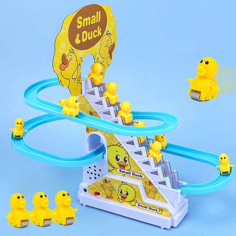 🦆Electric duck slide track with lights and music🦆