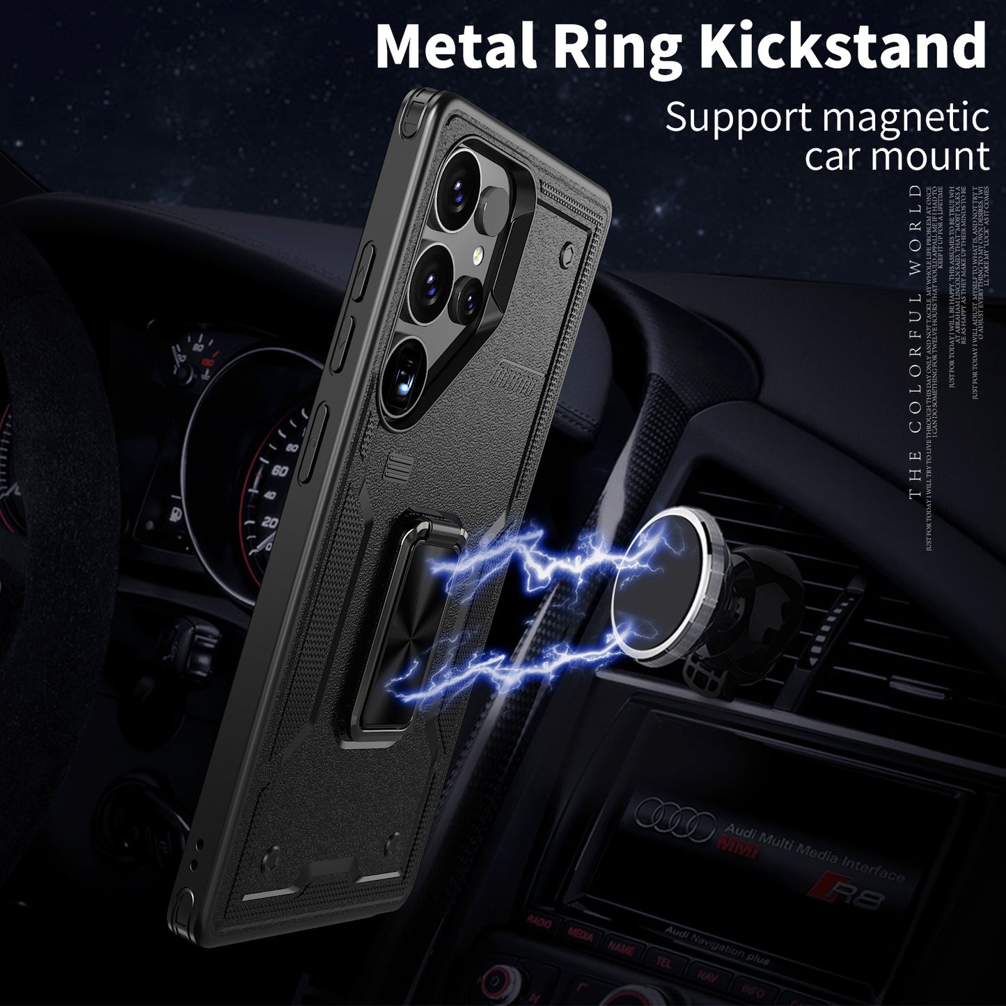 Ark Ring Car Magnetic 2 in 1 Phone Case For Samsung