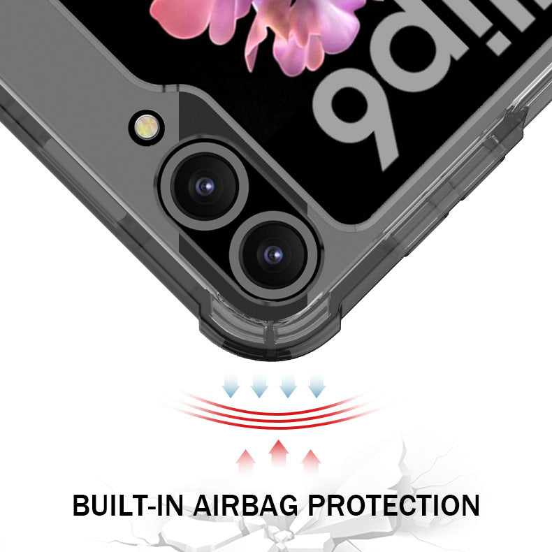 Suitable For Samsung ZFlip/4/5/6 MagSafe Magnetic Transparent Ring Airbag Phone Case