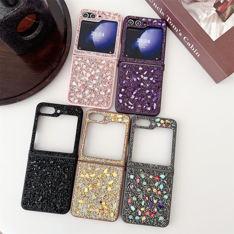 Specially designed for Samsung Galaxy Z Flip 3/4/5/6 phone case, flash diamond style, unique appearance