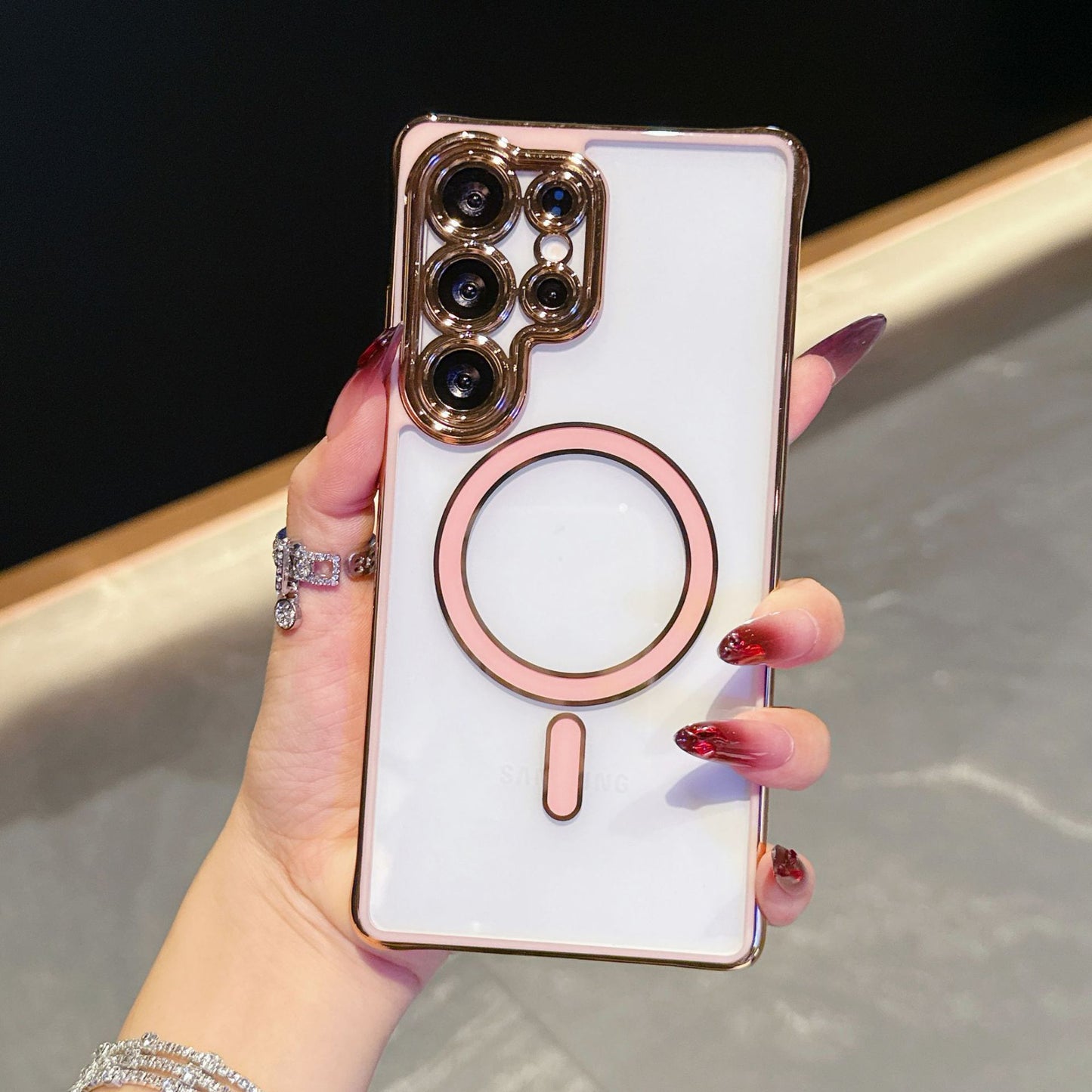 Minimalist Magnetic Shockproof Case for Samsung S24–S25 Series