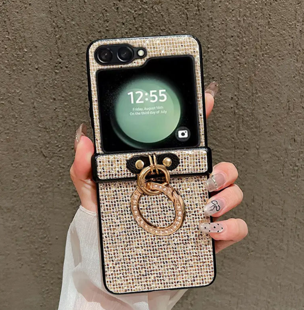 Luxury Glitter Ring Phone Case For Samsung Z Flip3/4/5/6/7