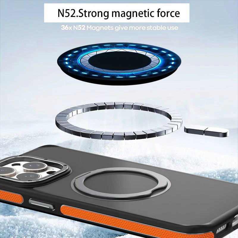 360 Degree Rotating Magnetic Stand Frosted Hard Shell Phone Case