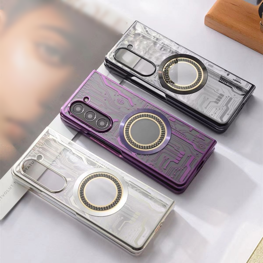 Plating Mechanical Circuit Diagram Magnetic Phone Case