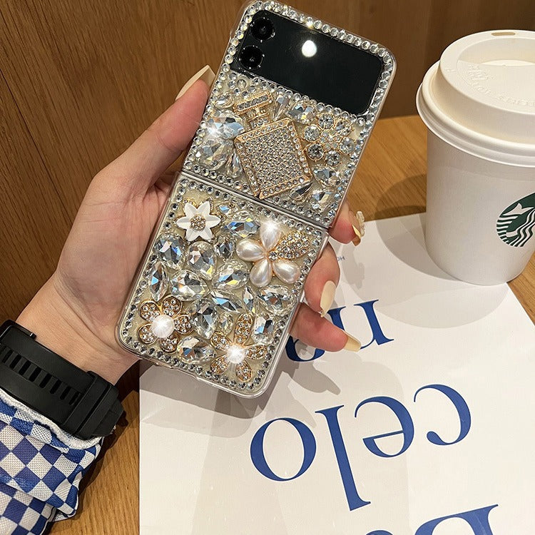 Foldable Luxury Rhinestone Phone Case For Samsung Z Flip 3/4/5/6