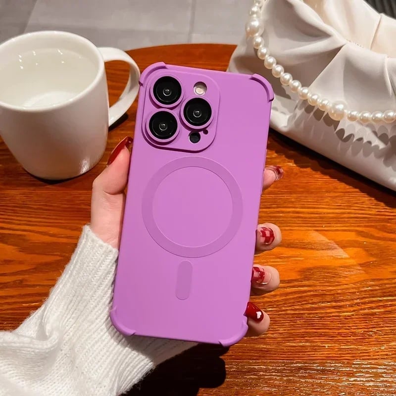 Silicone Shockproof Soft  Wireless Charge  Lens Protection Case