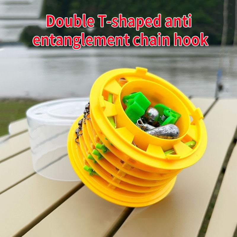 🐟Newest Anti-tangle Tandem Fishing Hooks with Organizer