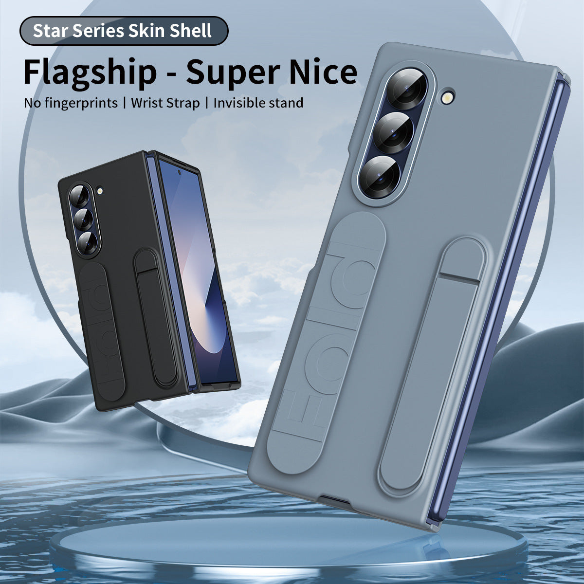 Shell And Film integrated Bracket Wrist Strap Phone Case For Samsung Z fold Series