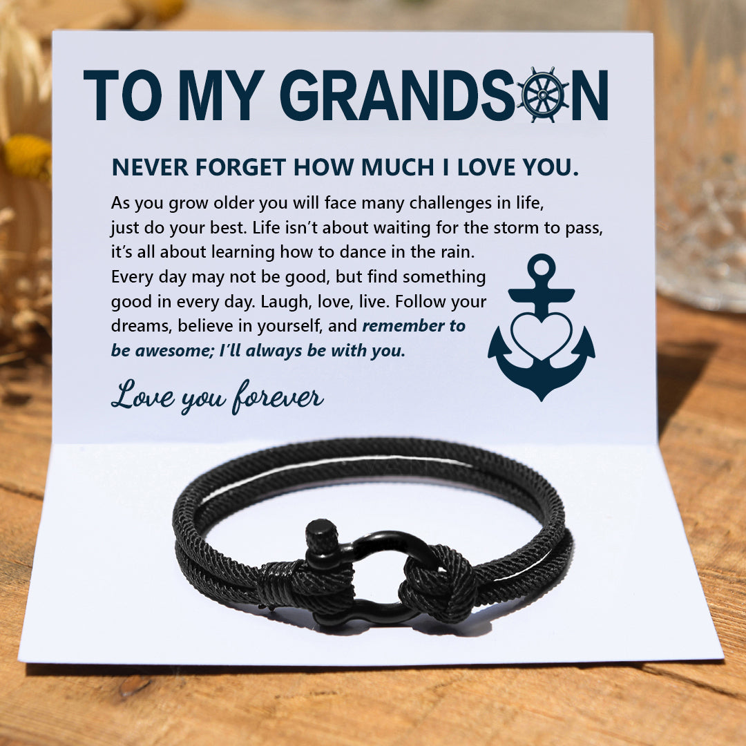 🔥Summer Hot Sale🌊	To My Son Love You Forever Nautical Bracelet