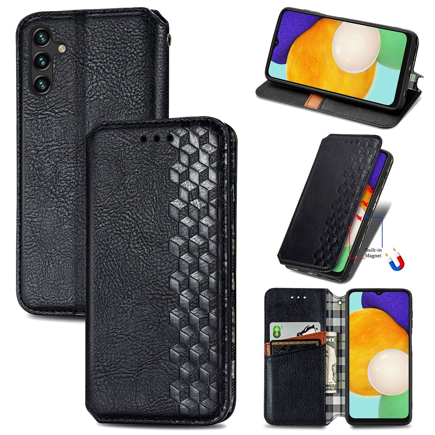 Luxury Leather Case Wallet Card Slot Stand Phone Cover For Samsung S23FE/S21FE/S20FE