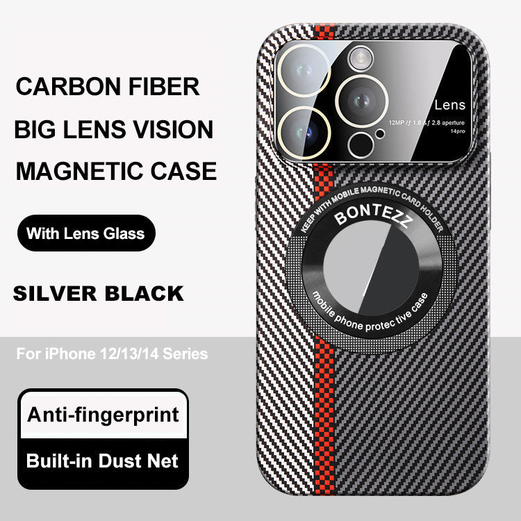 Luxury Carbon Fiber Pattern Magnetic Case  For iPhone 15 Series