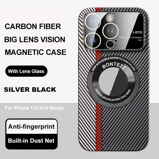 Luxury Carbon Fiber Pattern Magnetic Case  For iPhone 15 Series