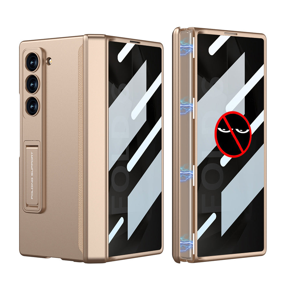 Magnetic Hinge Hidden Bracket All-included Case With Back Screen Protector For Samsung Galaxy Z Fold 6/5/4/3