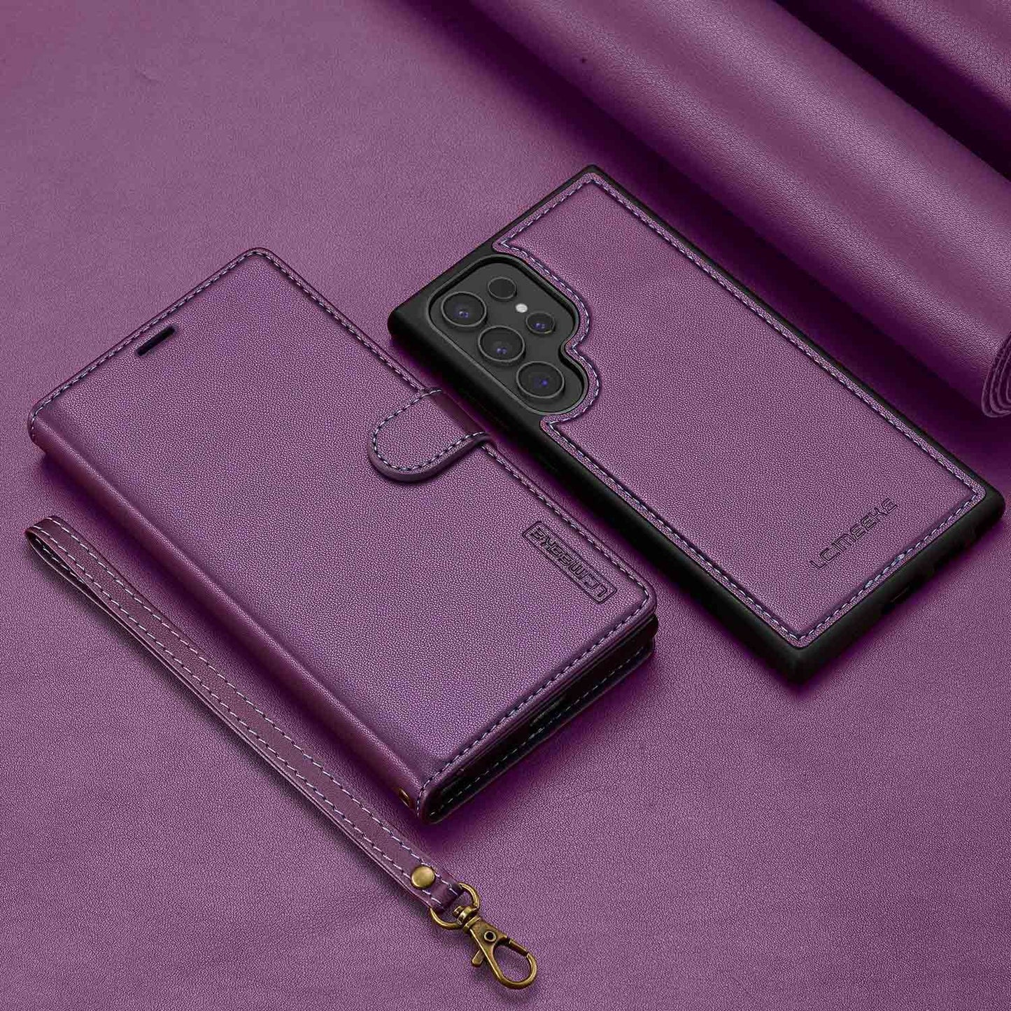 Magnetic 2 in 1 Leather Case Split Phone Case For Samsung