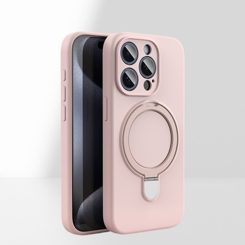 Liquid Silicone Rotating Magnetic Holder Case For iPhone