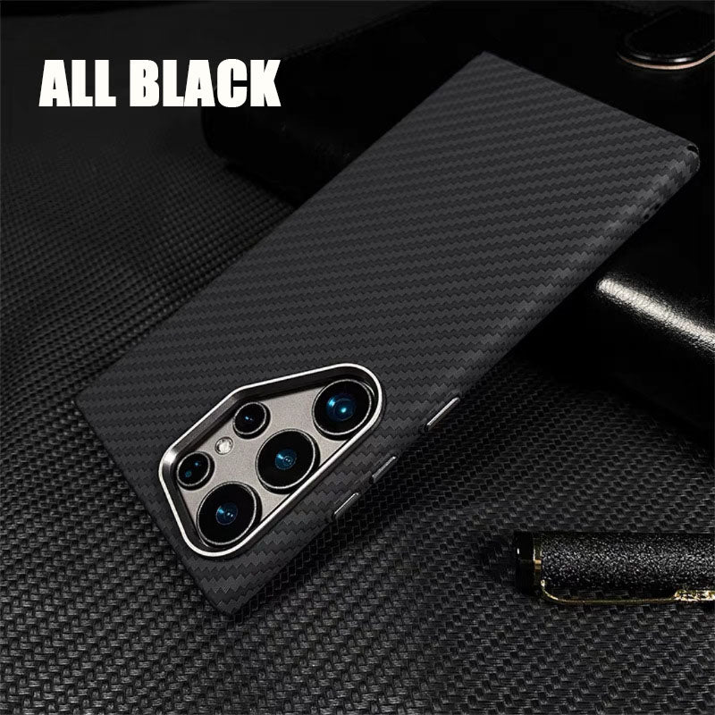 -For Galaxy S24 Magsafe Luminous Carbon Fiber Texture Drop-Proof Case