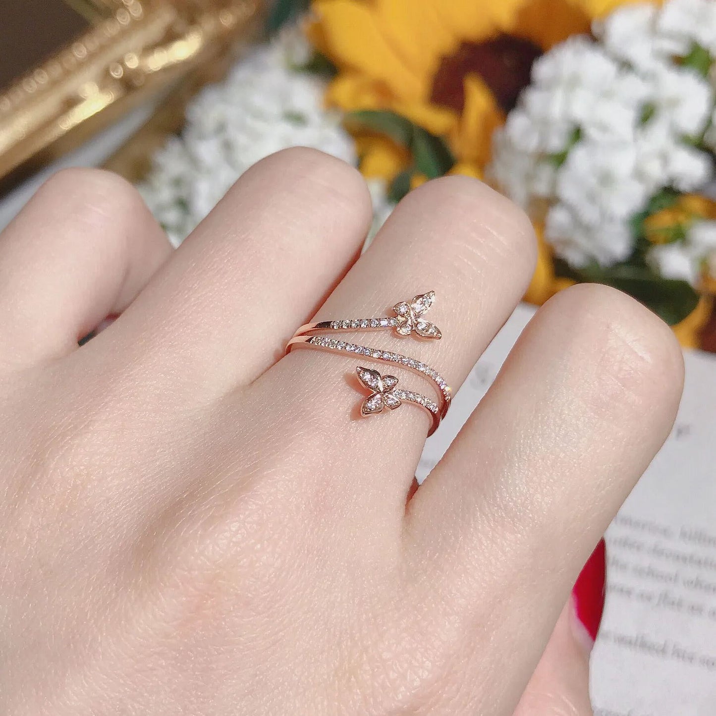 For Love - S925 Sterling Silver Butterfly Ring