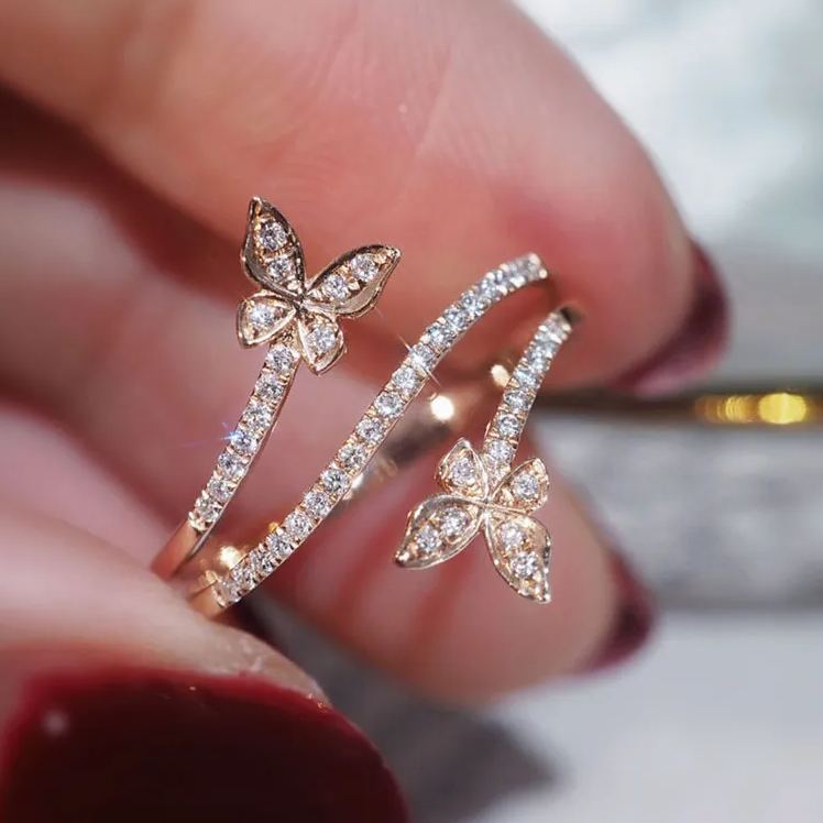 For Love - S925 Sterling Silver Butterfly Ring